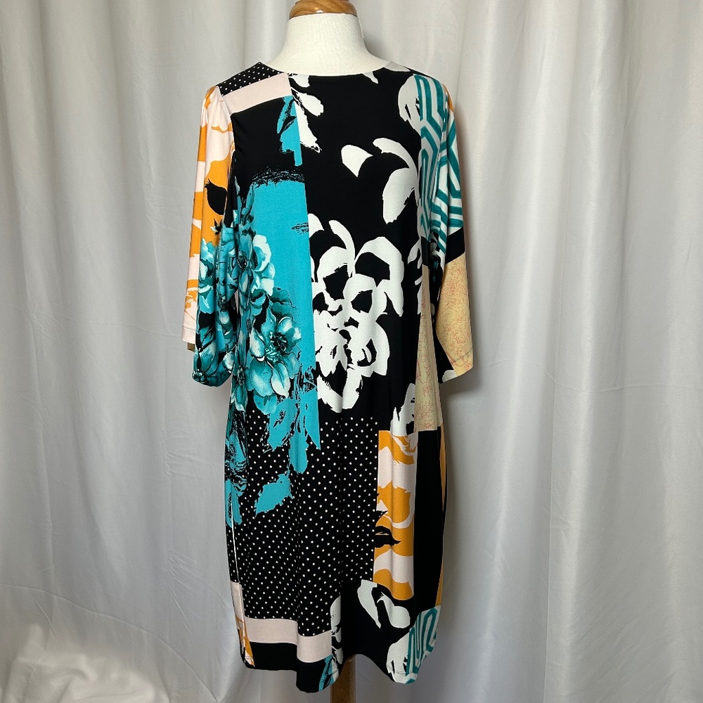 NWT CHICO'S PRINTED KIMONO SHORT DRESS - SIZE 1